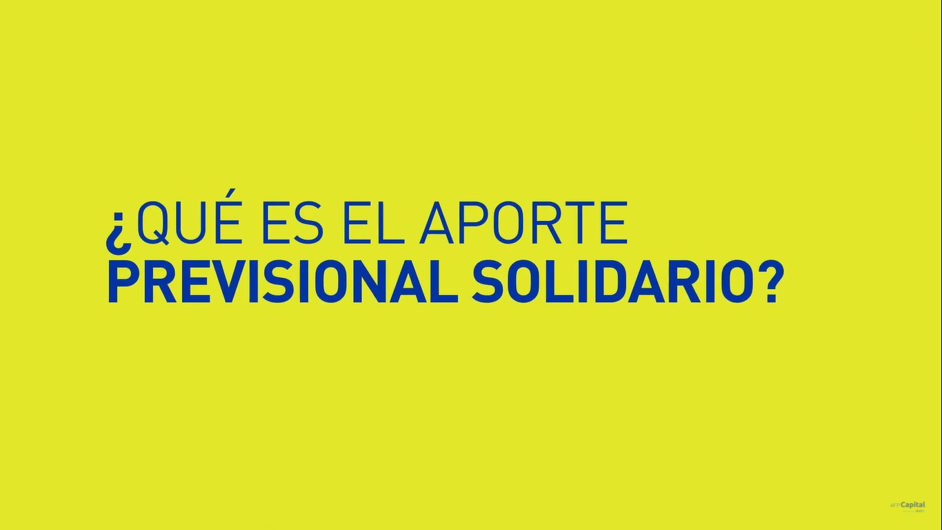 ¿Qué es el Aporte Previsional Solidario?