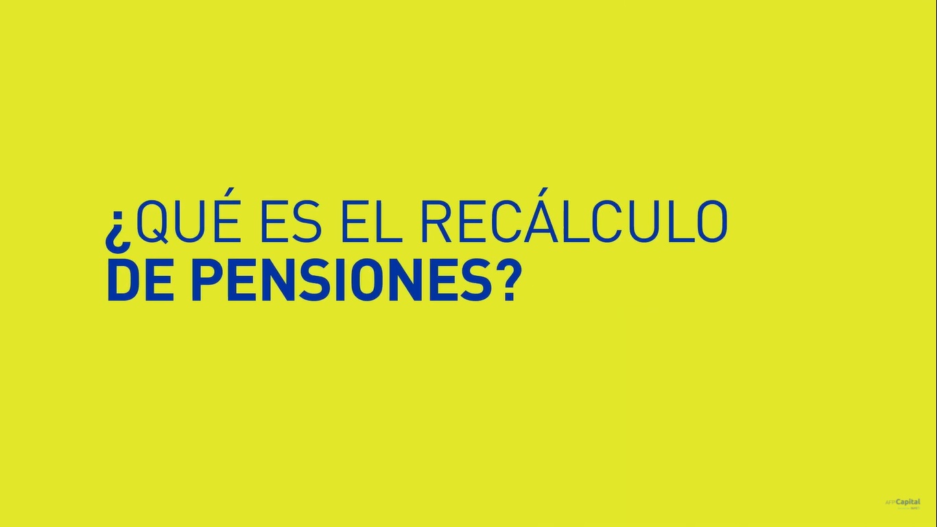 ¿Qué es el Recálculo de pensión?