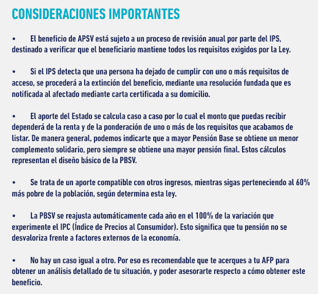 Infografía consideraciones importantes
